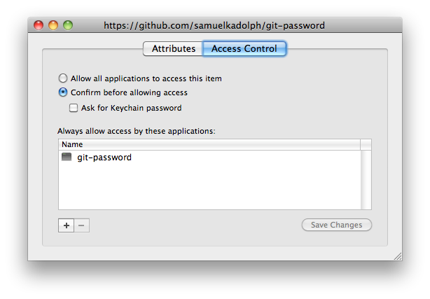 Mac OS X Keychain Item Access Control
